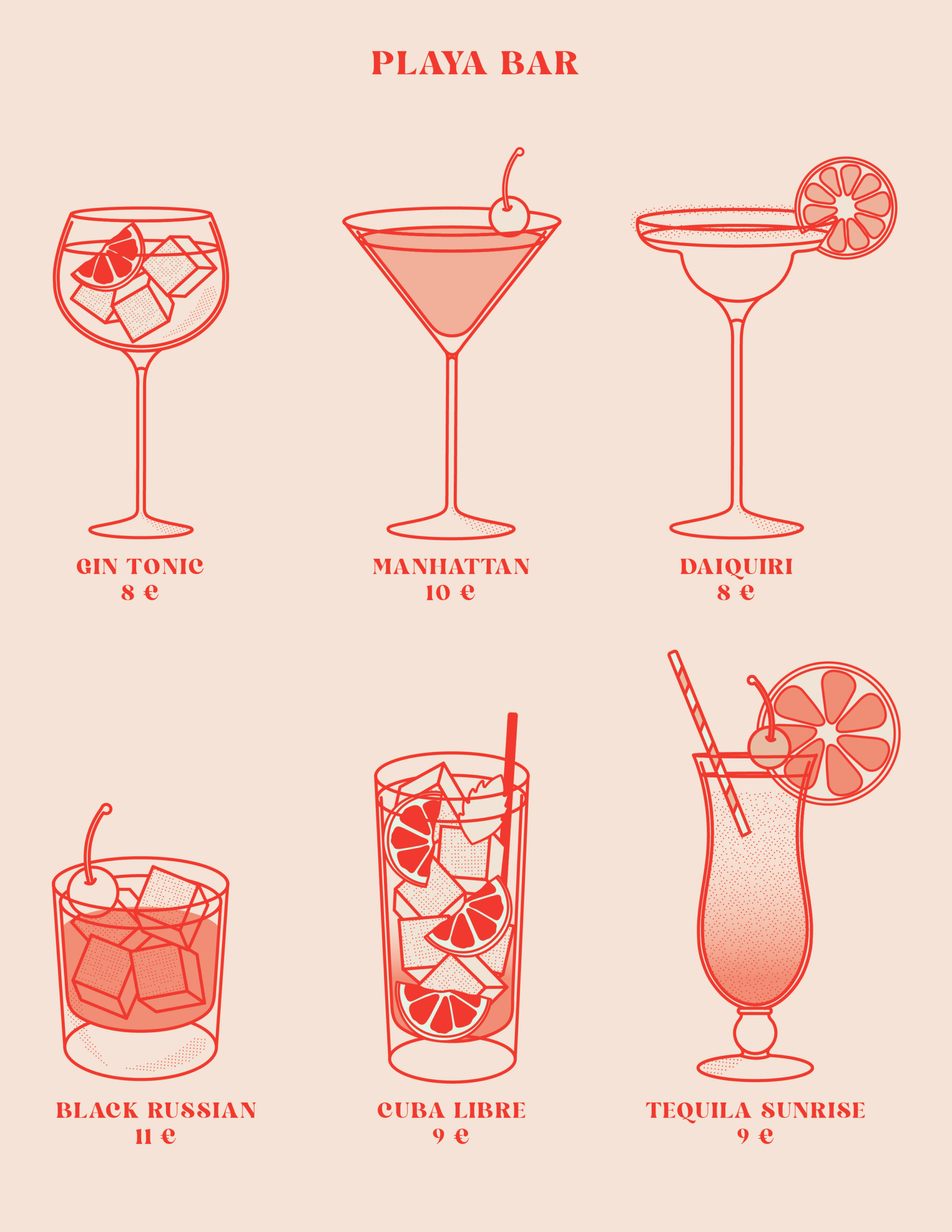 carte menu infographiste